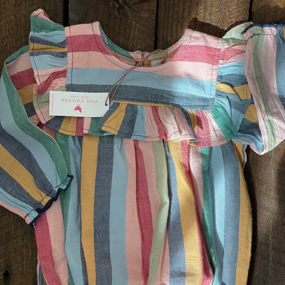 NWT 6-12m Pink Chicken bubble